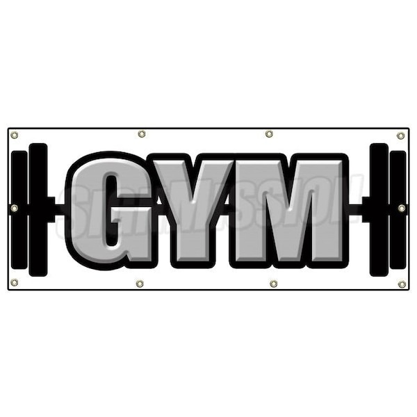 Signmission GYM BANNER SIGN gymnasium workout health club exercise